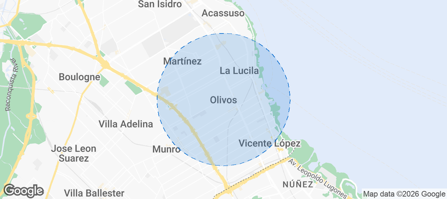Olivos Airbnb map